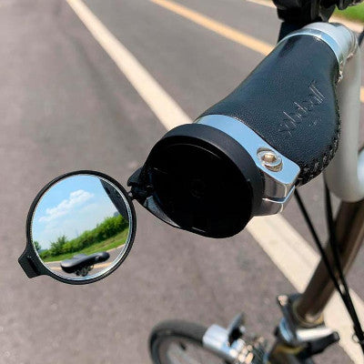 Rétroviseur de vélo sur guidon - Miroir pour bicyclette - Noir