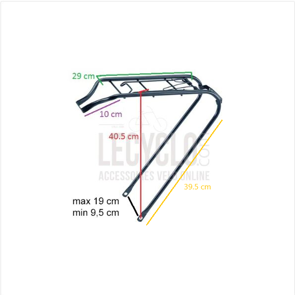 Porte-bagages arrière classique pour vélo 28 pouces