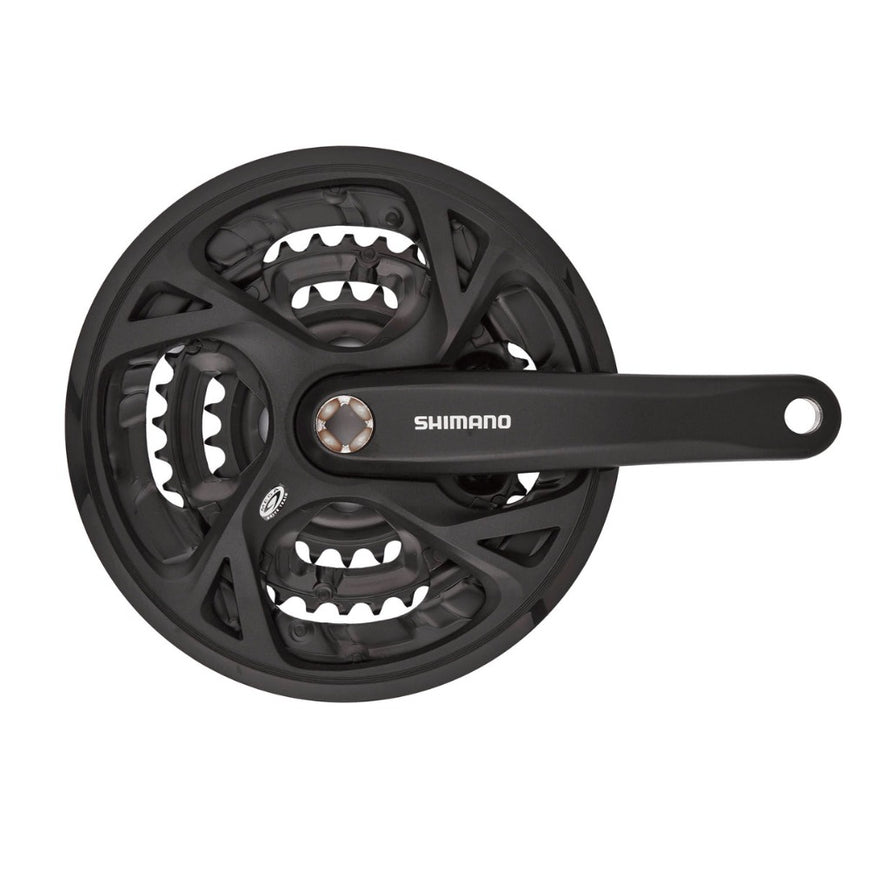 Pédalier triple Shimano FC-M371 9 vitesses axe carré