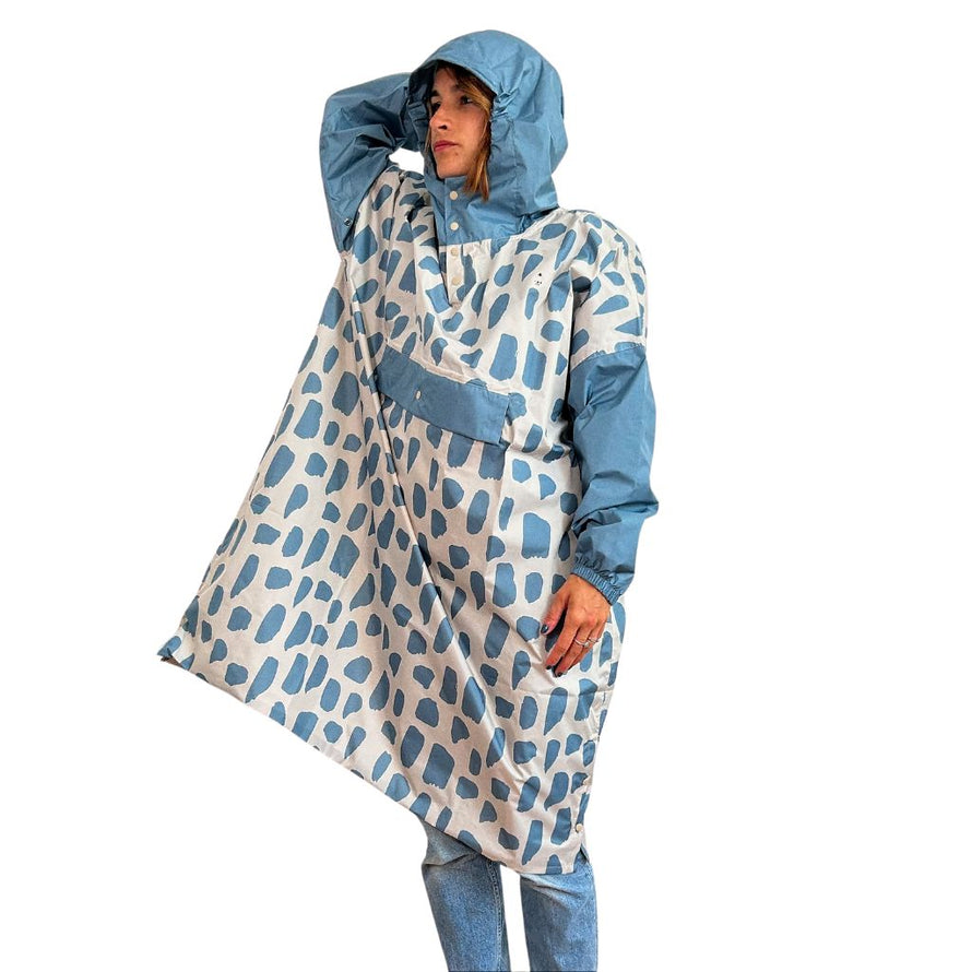 Poncho de pluie Poule Party Ice Blue