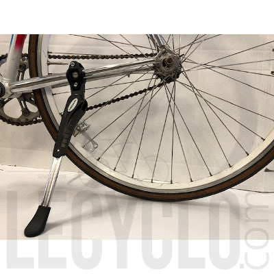 Béquille vélo alu réglable 24/26/28 pouces (ajustable sans outils
