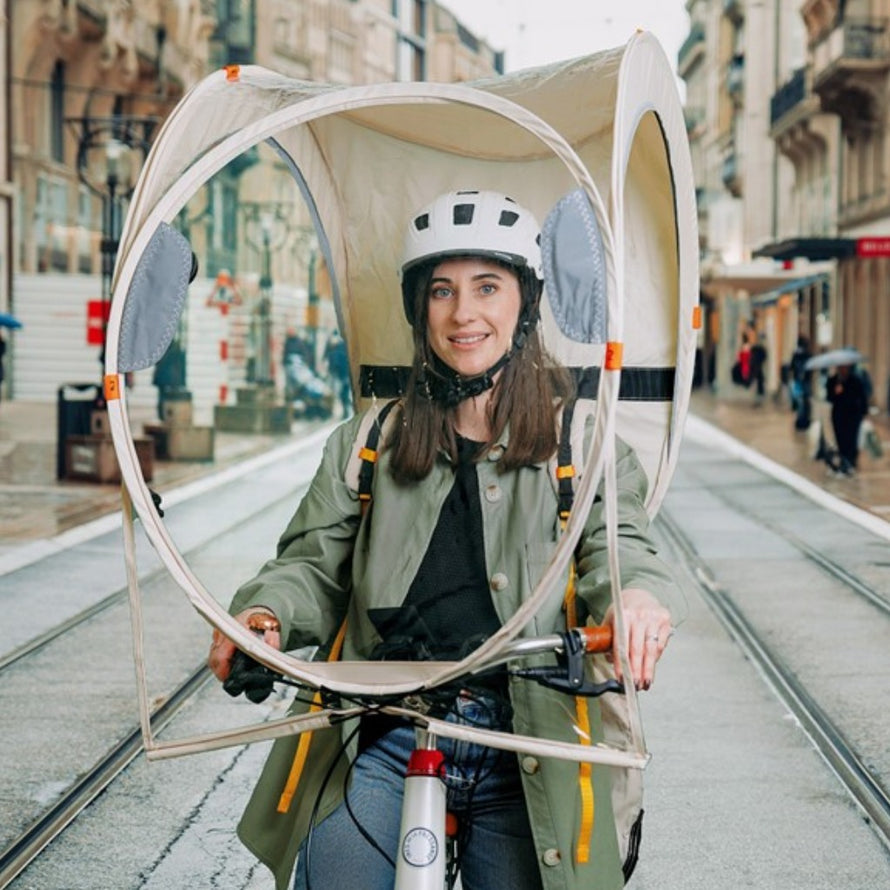 Bulle de protection et toit vélo pluie Bub-Up Plus avec rétros - #1