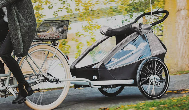 MOVER Remolque de bici bicicleta para 1 - 2 niños bebe carrito silla paseo  y
