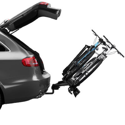 Porte-vélos d'attelage basculant pour 2 vélos électriques, spécial grands  hayons T4/T5/T6 rampe d'éclairage 13 broches 115×54×67 cm TÜV