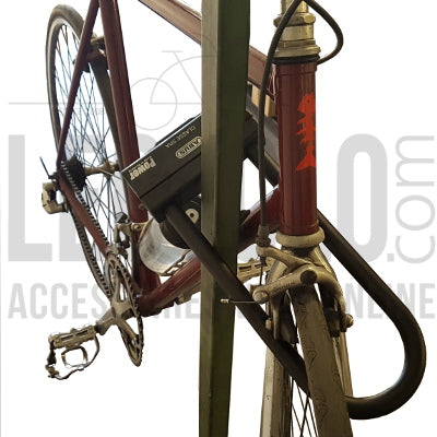 Antivol en acier pour vélo et moto 190 x 300 mm en forme de U avec clé