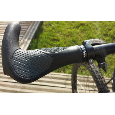 TRIWONDER - Puños para manillar de bicicleta con cuernos, 2 unidades,  antideslizantes, diseño ergonómico de goma suave