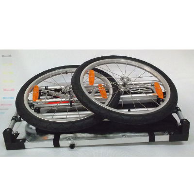 Remorque vélo pliable pour charges jusqu'à 65 kg avec timon